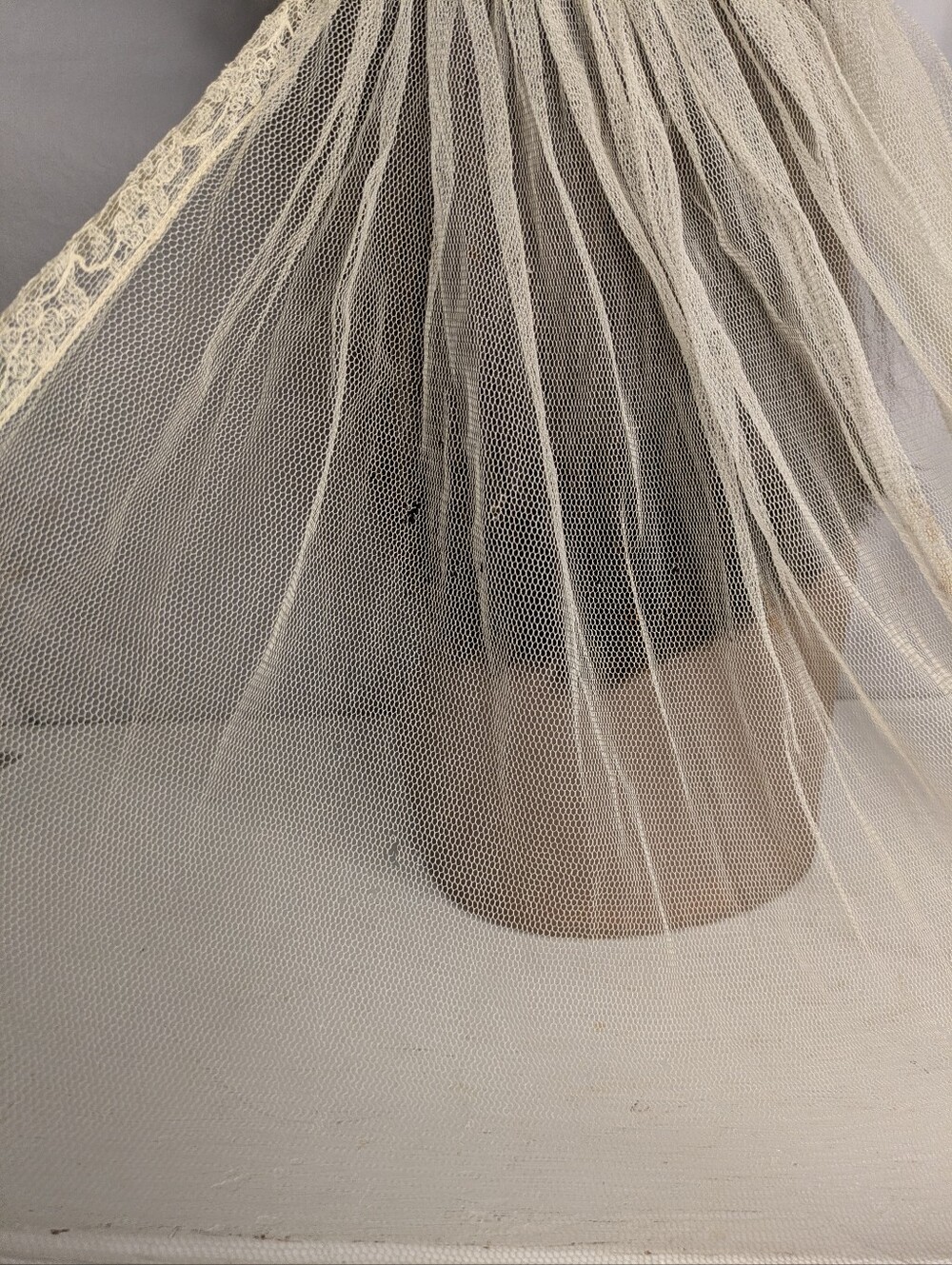 Antique Juliet Cap Bridal Wedding Veil - Picture 8 of 10